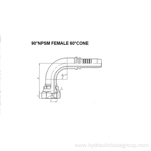 90 NPSM Female 60 Cone 21691